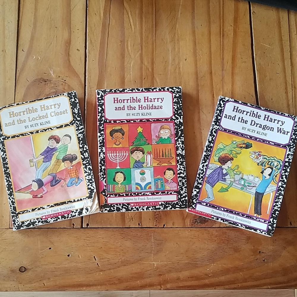 3 chapter books from the Horrible Harry series